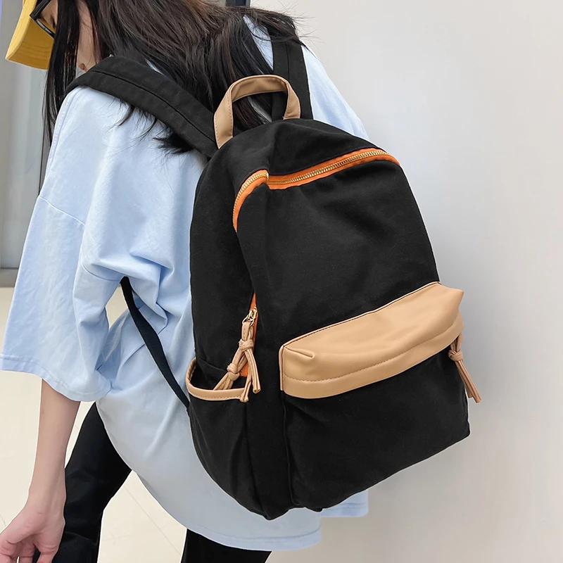

Mochila Solid Color Shopping Bag Teenagers School Bags Large Bookbag Bolsas Femenina Fashion High Quality Women Travel Backpack