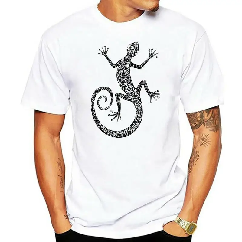 

Tribal Lizard Design Tattoo Large Print Men'S T-Shirt - Hipster Tattoos New Fashion Tee Shirt