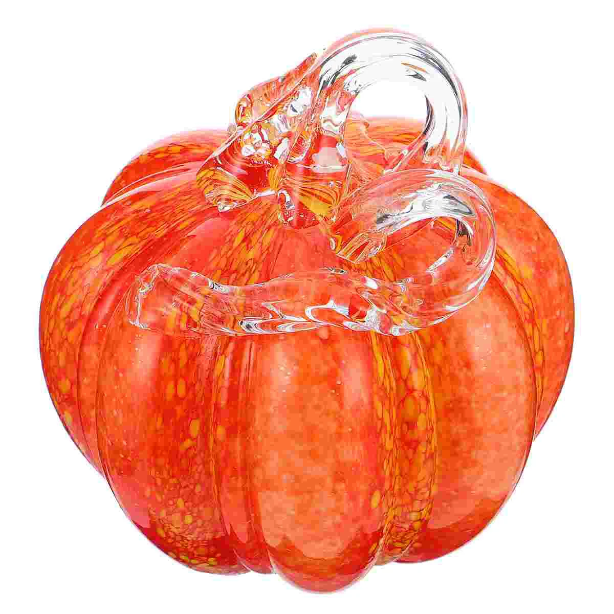

1Pc Creative Pumpkin Ornament Desktop Ornament Glass Craft Home Decoration
