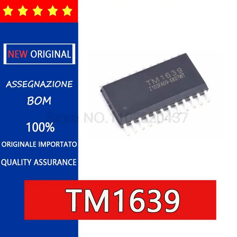 5 шт. оригинальные светодиодные патчи TM1639 SOP24, светодиодная цифровая трубка, драйвер IC, новая точка