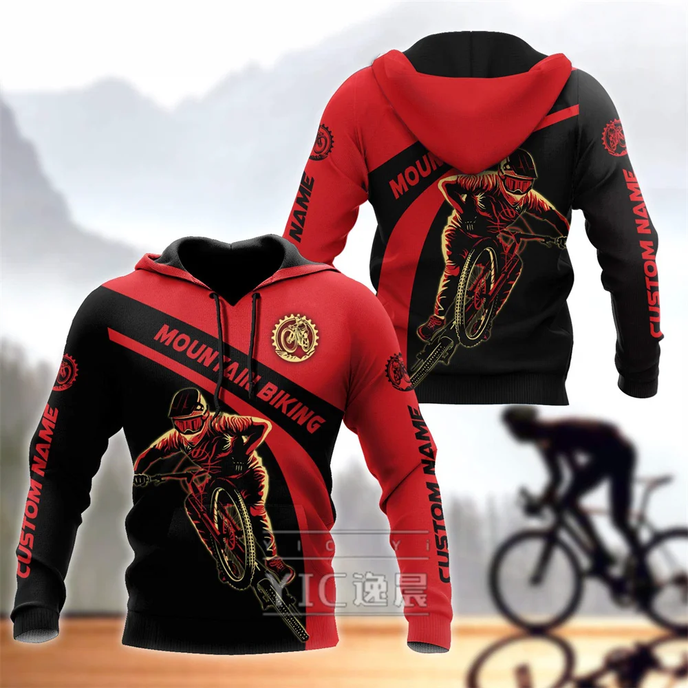 

Fashion Men's Hoodie 3D Outdoor Fancy Cycling Sports Hoodie Customizable Name Men's Casual Oversize Coat