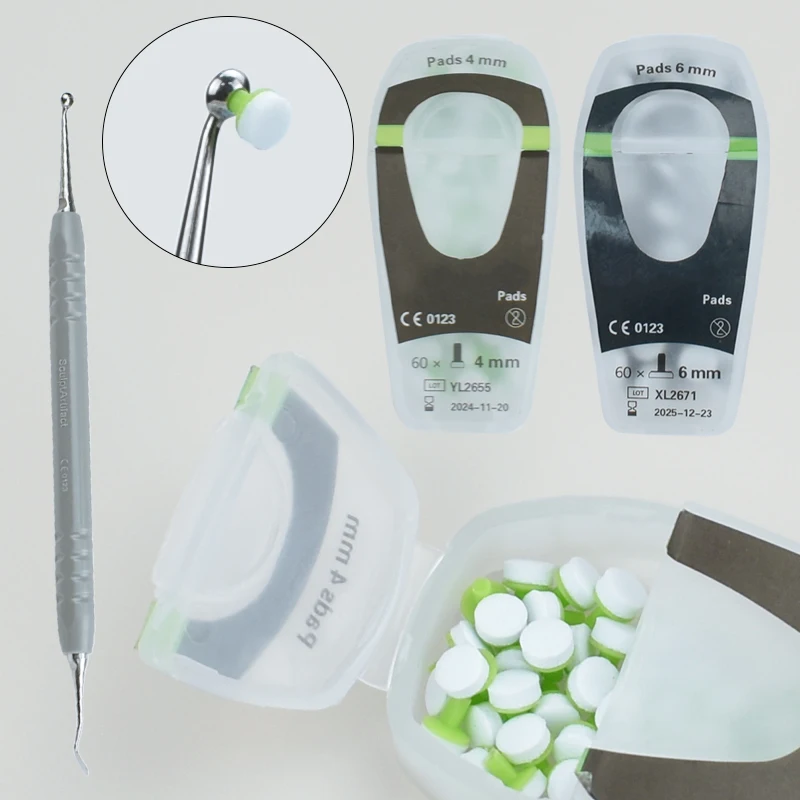 

Dental Resin Filled Spatula Trimmer Light Curing Composite Filler Gray Original Handle Foam Pad Veneer Shaping Set