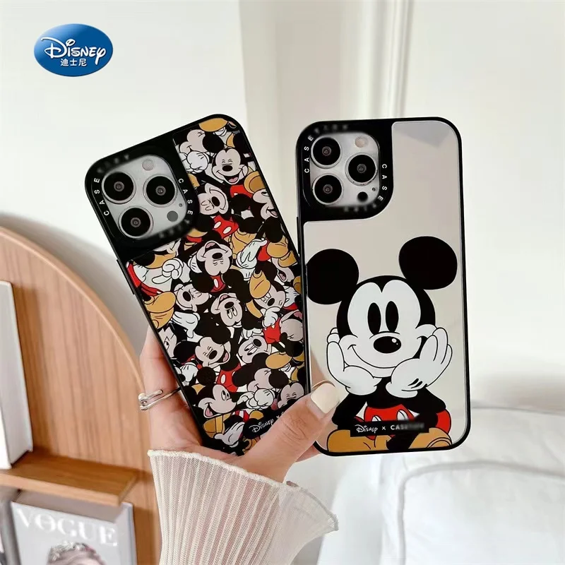 

Disney Cute Mickey Blu-ray Wristband Soft Silicon Mobile Phone Case For iPhone XR Xs Max 8Plus 11 12 13 13 Pro Max Cover