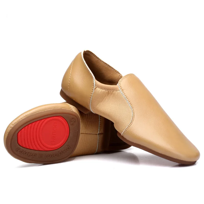 Genuine Leather/Canvas Jazz Dance Shoes Tan Black Red Soft Sole Jazz Shoes Sneakers Woman Gymnastics Dance Shoes For Girls Women