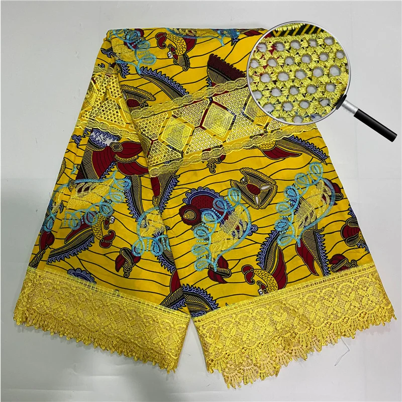 

Африканский гипюр, кружевная ткань 2022, высококачественное кружево с блестками и воском, Нигерия, свадебная кружевная ткань, французская Тюл...