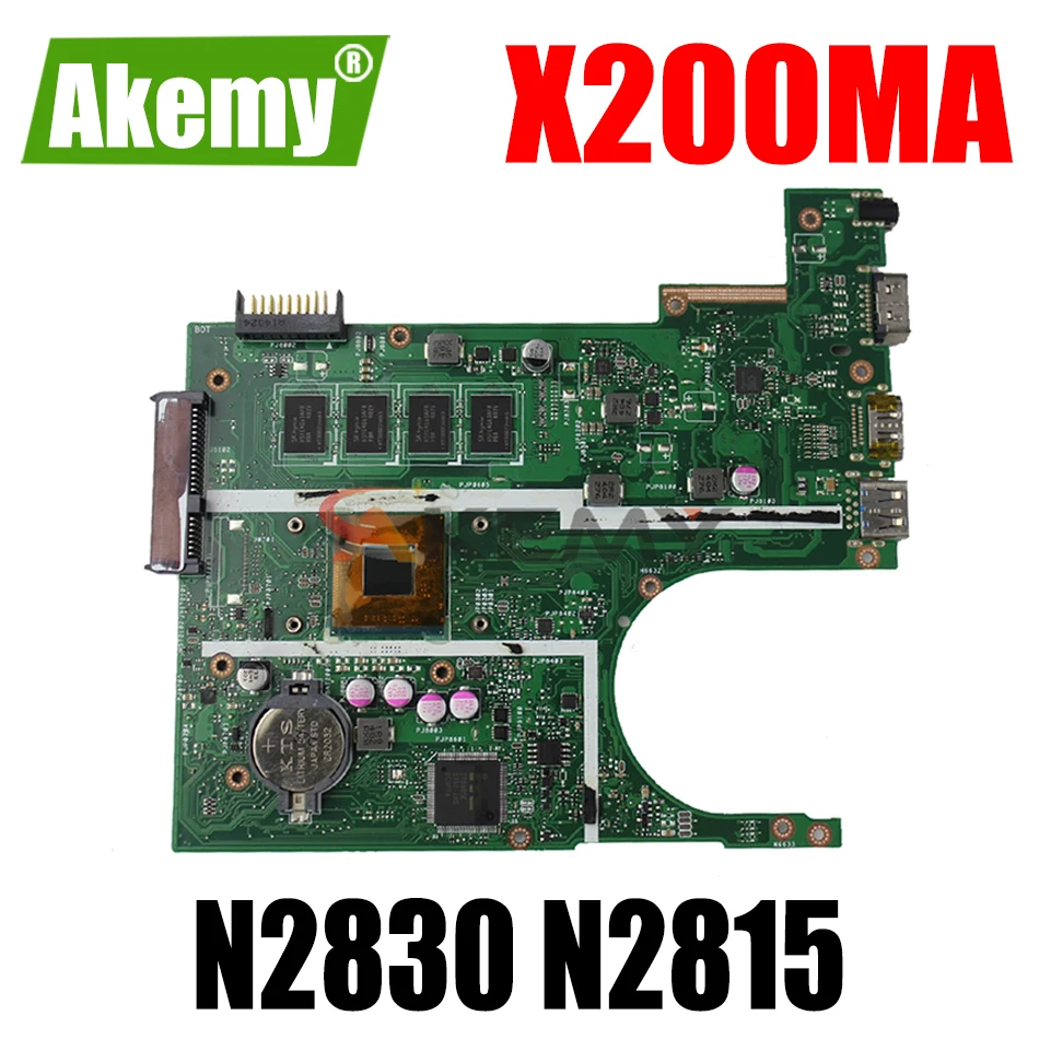 

Akemy X200MA Laptop motherboard for ASUS F200MA X200M X200MA notebook mainboard motherboard with 4GB-RAM N2830 N2815 tested ok
