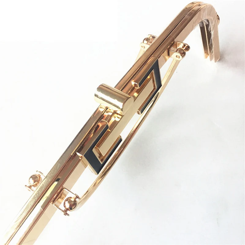 Free shipping 30cm Bag Accessories Handbag Frame Purse Metal Handle DIY Kiss Clasp Lock for Women Handle Bag Frame Hardware