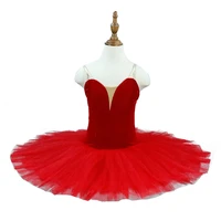 pre professional ballet costume red pancake tutu child classical tutu costumes with leotard practice for girls and women 18044c