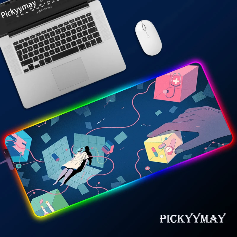 

Игровой коврик для мыши с RGB-подсветкой и кабелем
