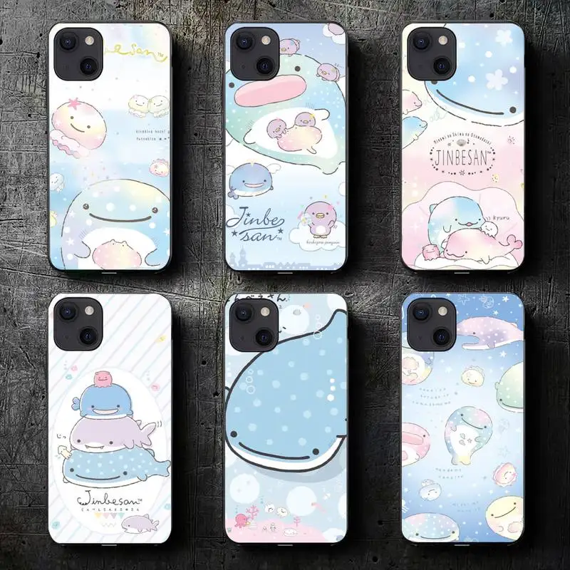 Милый чехол для телефона kawaii Jinbesan для iPhone 11 12 Mini 13 14 Pro XS Max X 8 7 6s Plus SE XR