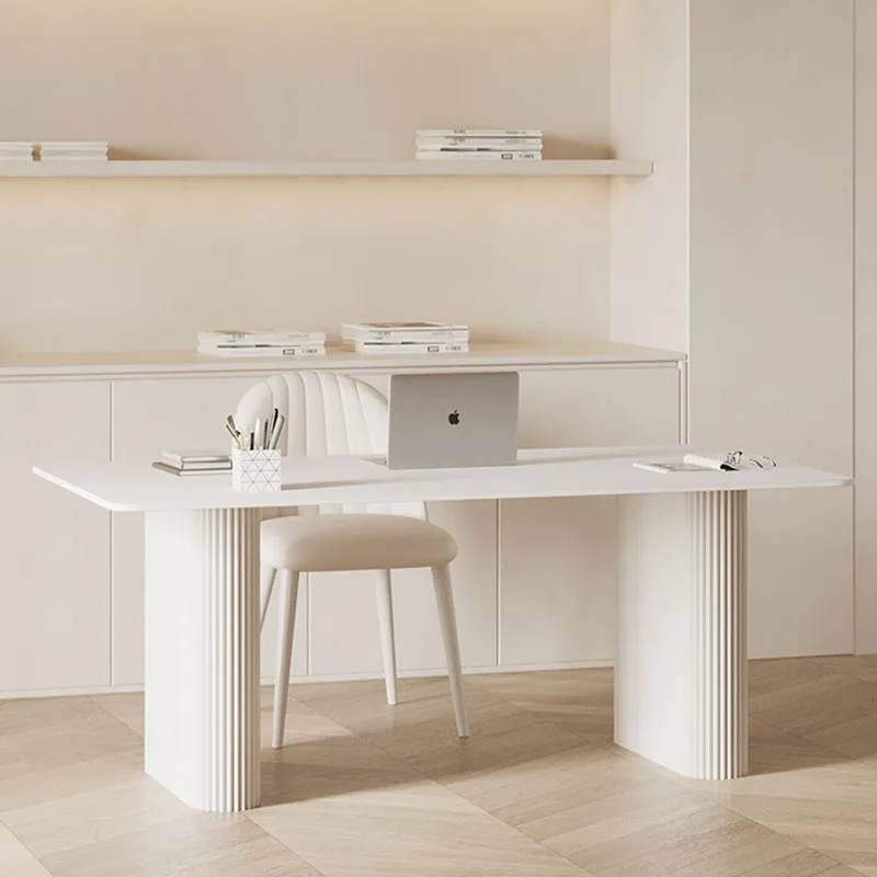 

Painting White Table Girl Creativity Minimalist Makeup Tables Study Students Table Enfant Avec Chaise Children Furniture