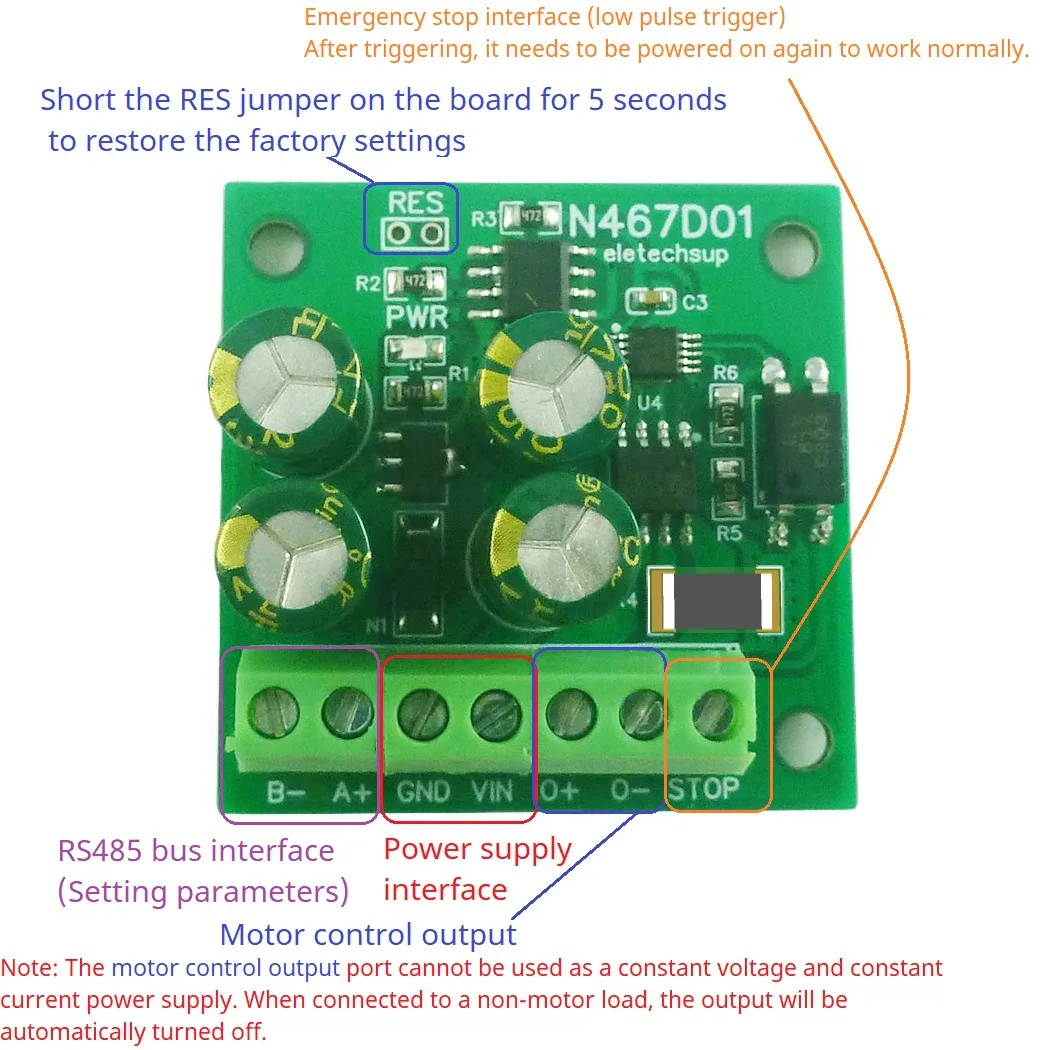 Фото Маленький линейный драйвер мотор-редуктора MODBUS RTU N467D01 DC 8-30 В 1A 2A Контроллер таймера задержки вперед и назад RS485 PLC IO №2