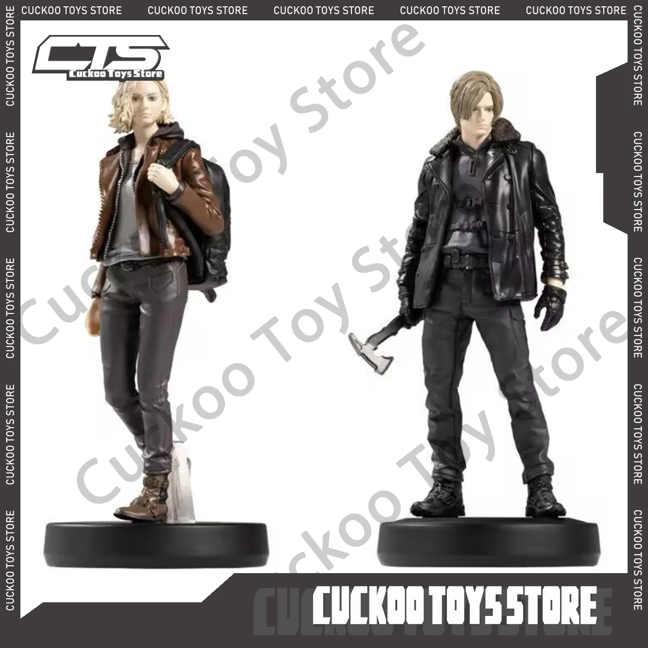 Фото Оригинальная фигурка amiibo Resident Evil Requiem: Леон Скотт Кеннеди и Грейс Эшкрофт, коллекционная модель из ПВХ, настольные игрушки №1