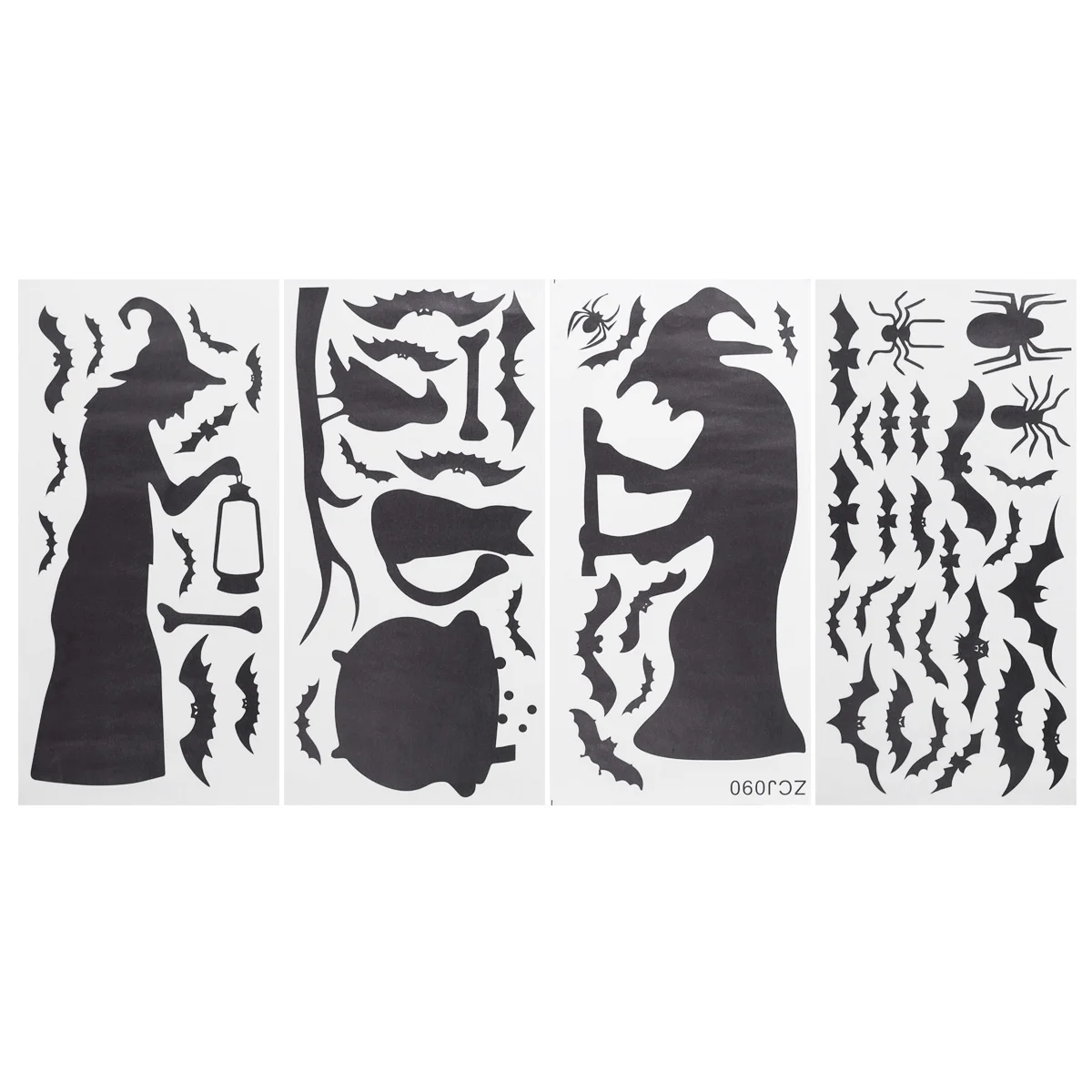 

4 Removable Sticker Witch Sticker Ceiling Sticker Theme Party Decors