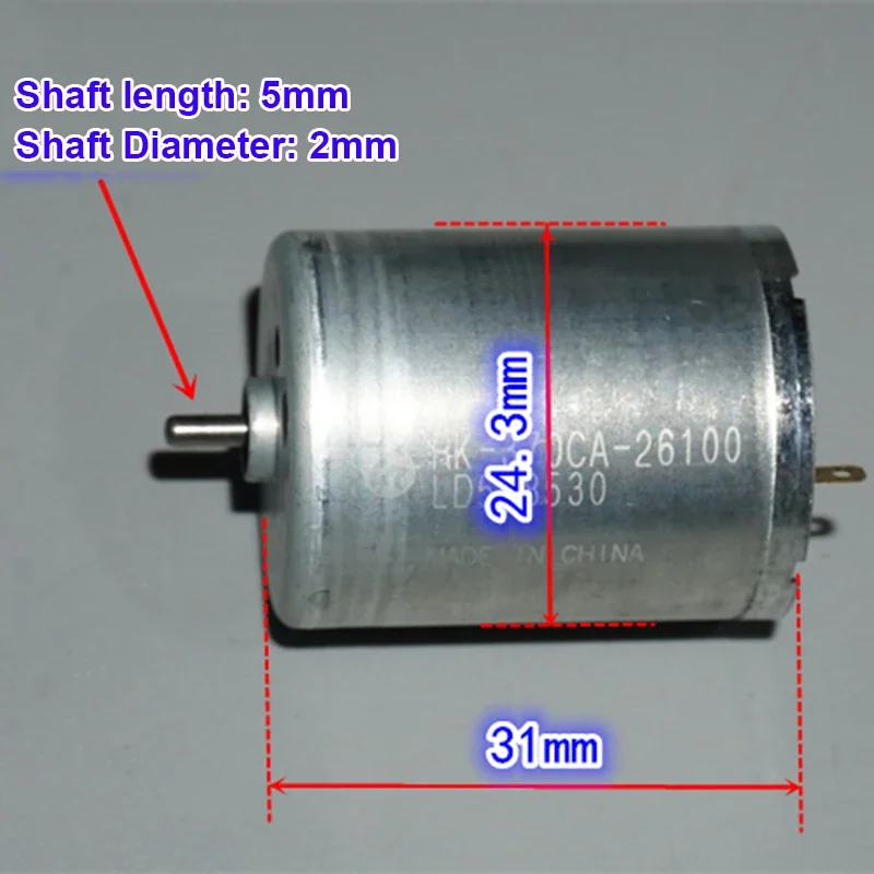 MABUCHI RK-370CA-26100 Micro Mute 24 мм Электродвигатель DC3V 5V 6V Высокоскоростной мини-двигатель с