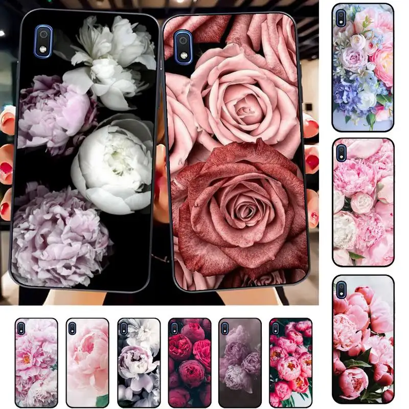 

Flower Pink Peonies Peony Phone Case for Samsung A51 01 50 71 21S 70 31 40 30 10 20 S E 11 91 A7 A8 2018