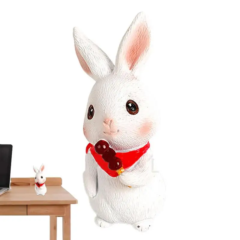 

Chinese New Year Bunny Resin New Year Animal Figurines Chinese Traditional Bunnies Garden Ornaments 2023 Chinese Rabbit Year
