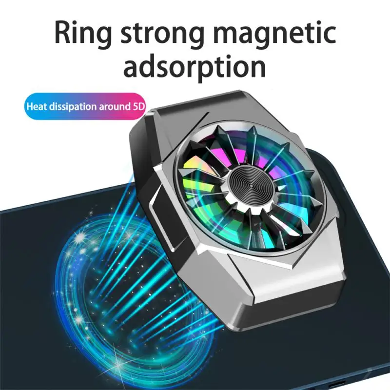 

X11 Mobile Phone Cooler Cooling Fan Radiator For PUBG Phone Cooler Air-cooled Magnetic Mobile Radiator For Cellphones Tablets