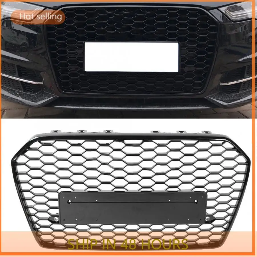 

Решетка для переднего бампера автомобиля, решетка для Audi A6/S6 2016 2017 2018 (установка для RS6 Style), аксессуары для стайлинга автомобиля, быстрая дост...