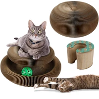 magic organ cat scratching board foldable grinding claw scratching board bed thickened durable with bell cats interactive toys