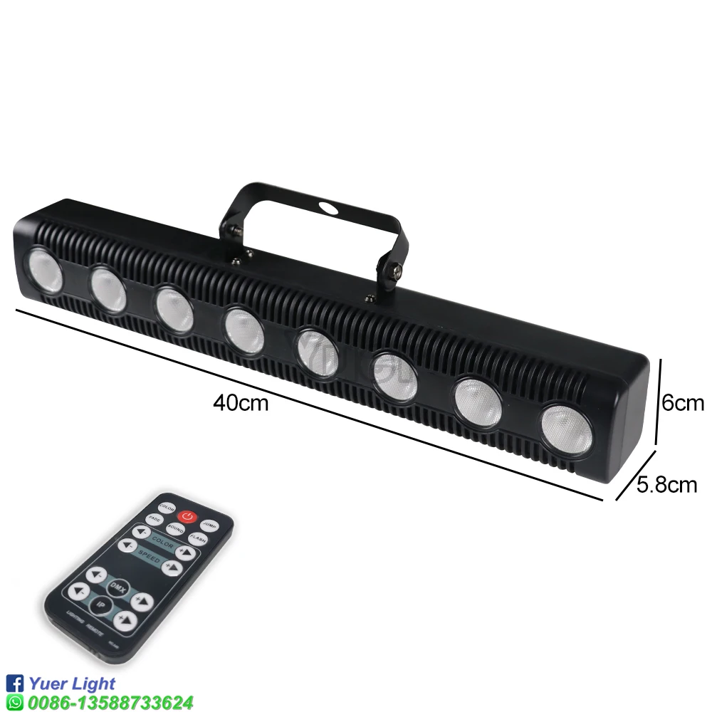 Сценический светодиодный светильник DMX 8x4 Вт RGBW 4 в 1 настенный стробоскоп для