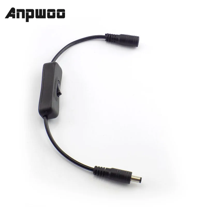 

1pc DC Cable Female To Male Plug Power Cord With Switch Adapter Connector Jack For RGB Controller LED Strip CCTV Security Camera