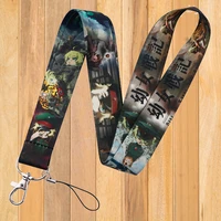 a0317 little girls war anime keychain neck lanyard cute phone charm cell phone neck strap lanyards for key id badge keycord