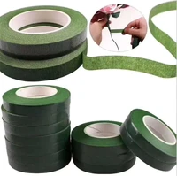 1 2x27m self adhesive green paper tape grafting film floral stem for garland wreaths diy craft artificial silk flower