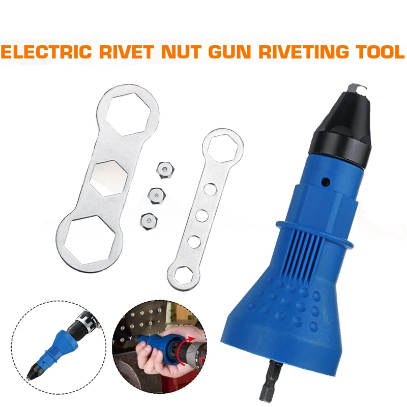 

Электрический клепальный пистолет, Клепальный Инструмент, беспроводной клепальный адаптер для дрели, вставной гайковерт, заклепочный свер...