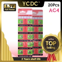 ycdc 20pcs2cards ag4 ag4 coin cell battery lr626 377 177 1 5v sr626 alkaline button battery sr626sw lr66 size 7 93 6mm