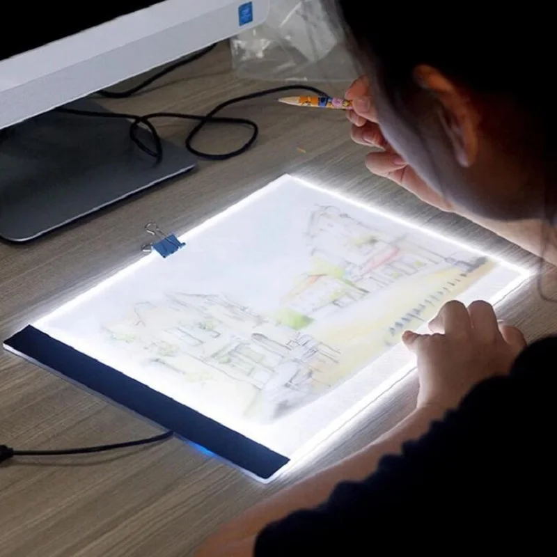 A4 Digital Graphics Pad LED Drawing Tablet Light Pad Copy Board Electronic Art Graphic Painting Writing Table
