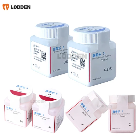 Lodden фарфоровый порошок для реставрации зубов 3 штуки
