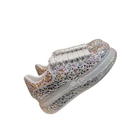 hot rhinestone air cushion white shoes women 2022 summer new all matching sports casual borad thick soled womens shoes