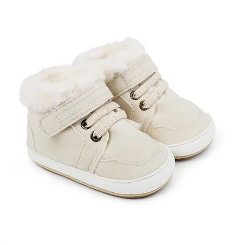 Зимние ботинки для младенцев, ботинки с застежкой на липучке, теплая детская обувь для первых шагов