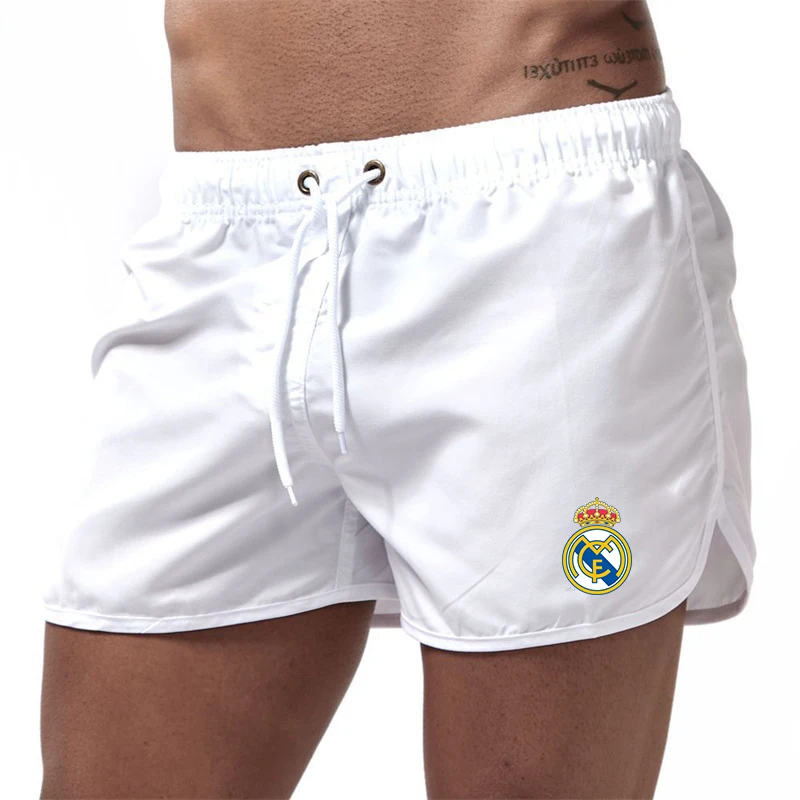 

New Men's Summer Swimwear Real Madrid Beach Board-shorts Swimsuits Running Sports Casual Breathable Homme Short Pants