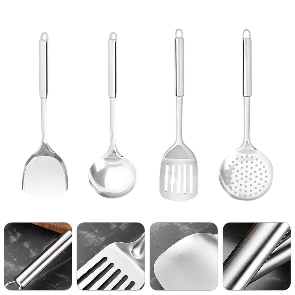 

Stainless Steel Kitchenware Cooking Utensils Metal Non Stick Cookware Gadgets Tool