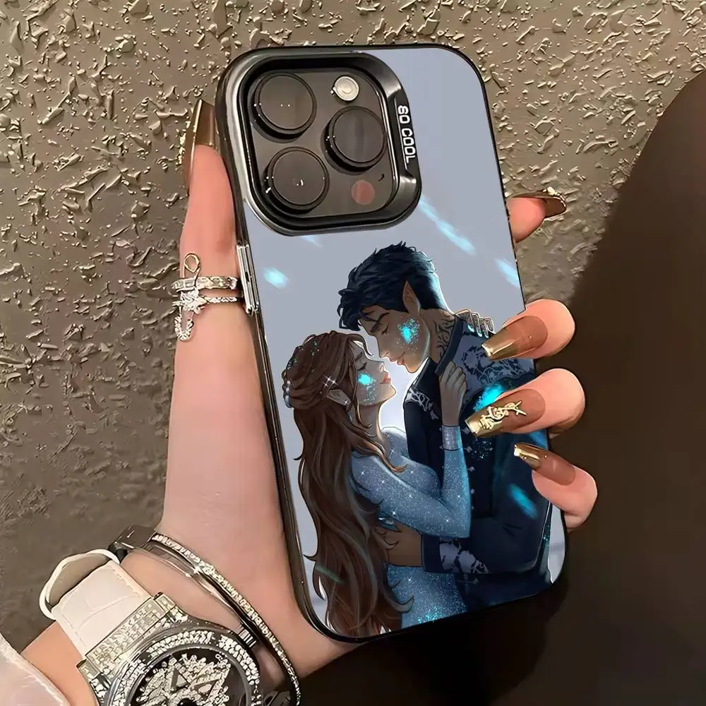 Чехол для телефона Acotar Court M-Mist And Fury для iPhone 17, 16, 15, 14, 13, 12, 11 Plus, Pro Max, XS, серебристого цвета. (art.: 3920dcda4bb29) - 3920dcda4bb29