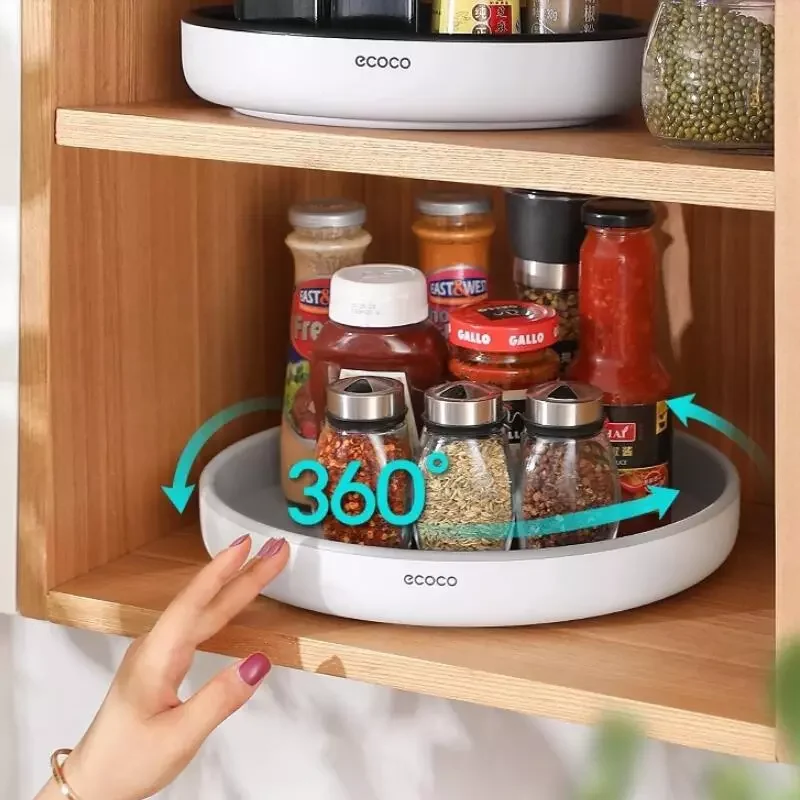 

360 rotating seasoning storage rack Ecoco Seasoning Organizer shelf oil and non-slip kitchen accessorieskitchen organizer