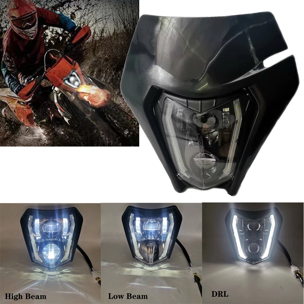 Мотокросс Эндуро Дуал Спорт Лайт E24-марки новый мотоцикл с светодиодным фарой для KTM EXC XCW XCF TC TE FE 125 250 300 350 450 530 690 on.