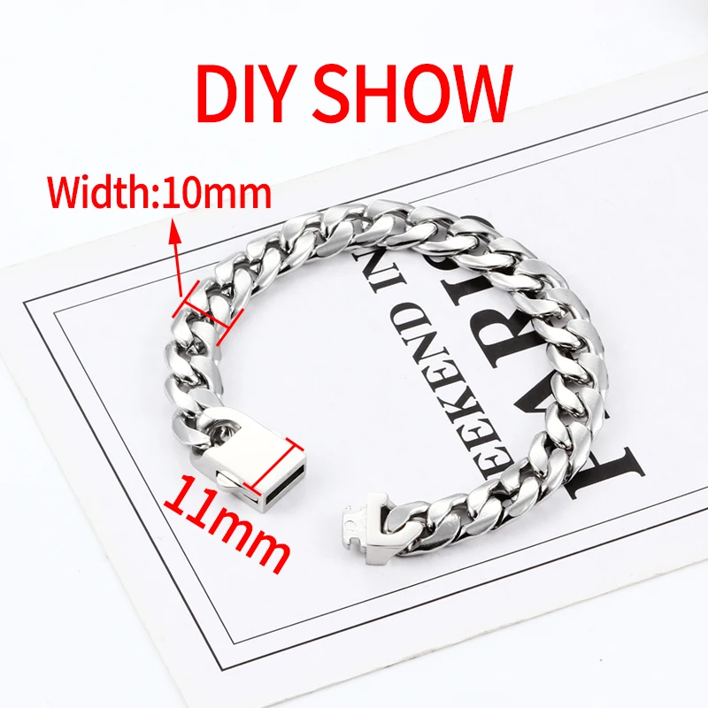 Stainless Steel Polishing Spring Lobster Clasps Jewelry Making Supplies Accessories For Cuba Hip Hop Chains Necklace Cool Buckle