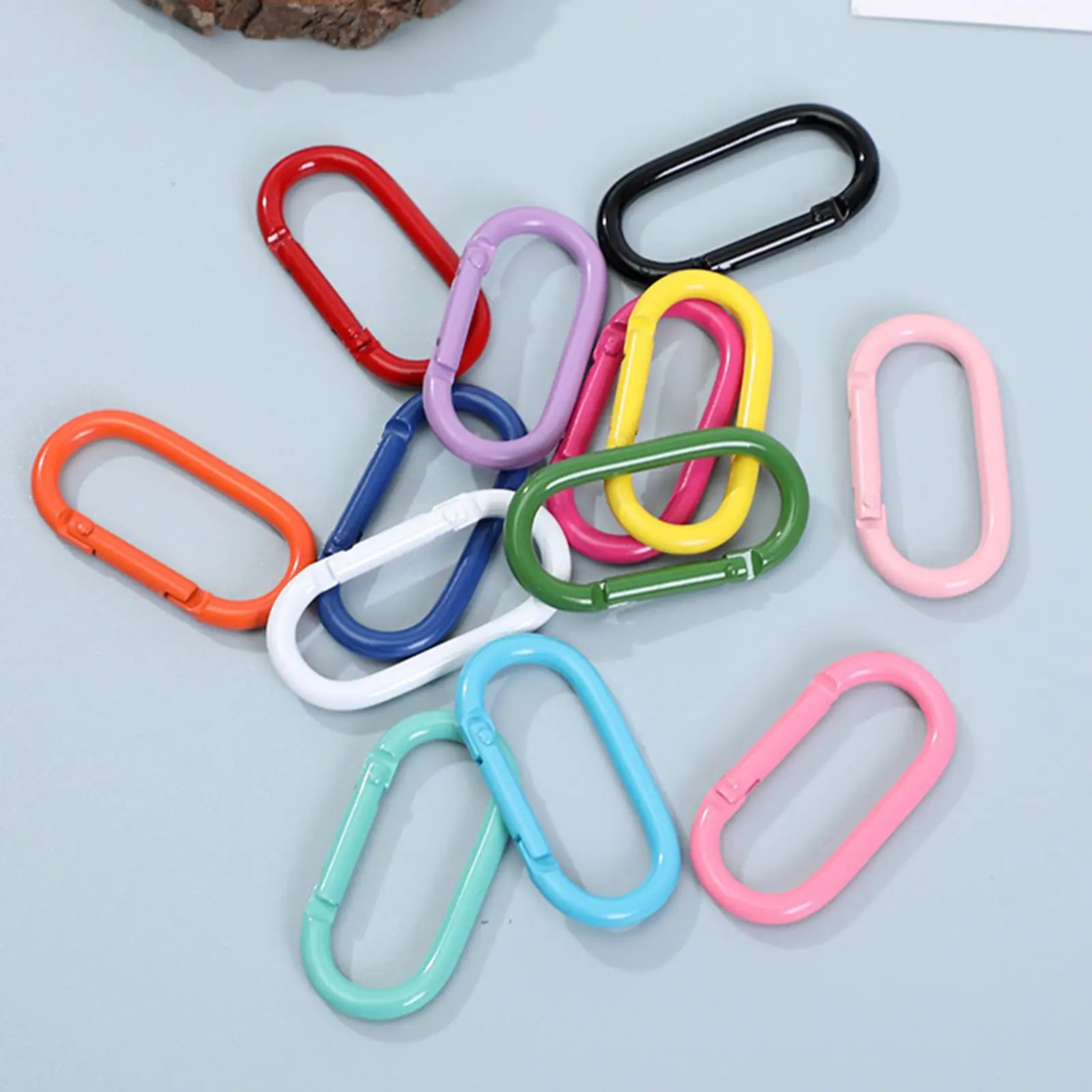

30Pcs/Set Carabiner Snap Clip Hook D-Ring Spring Snaps Quick Link Portable 2" for Climbing Hiking Camping Supplies Traveling
