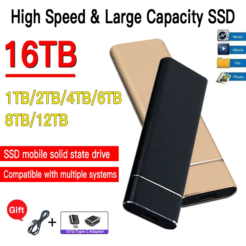 

Внешний твердотельный диск 1 ТБ жесткий диск высокой емкости портативный 500 Гб SSD жесткий диск устройство для хранения для компьютера/ноутбука Type-C