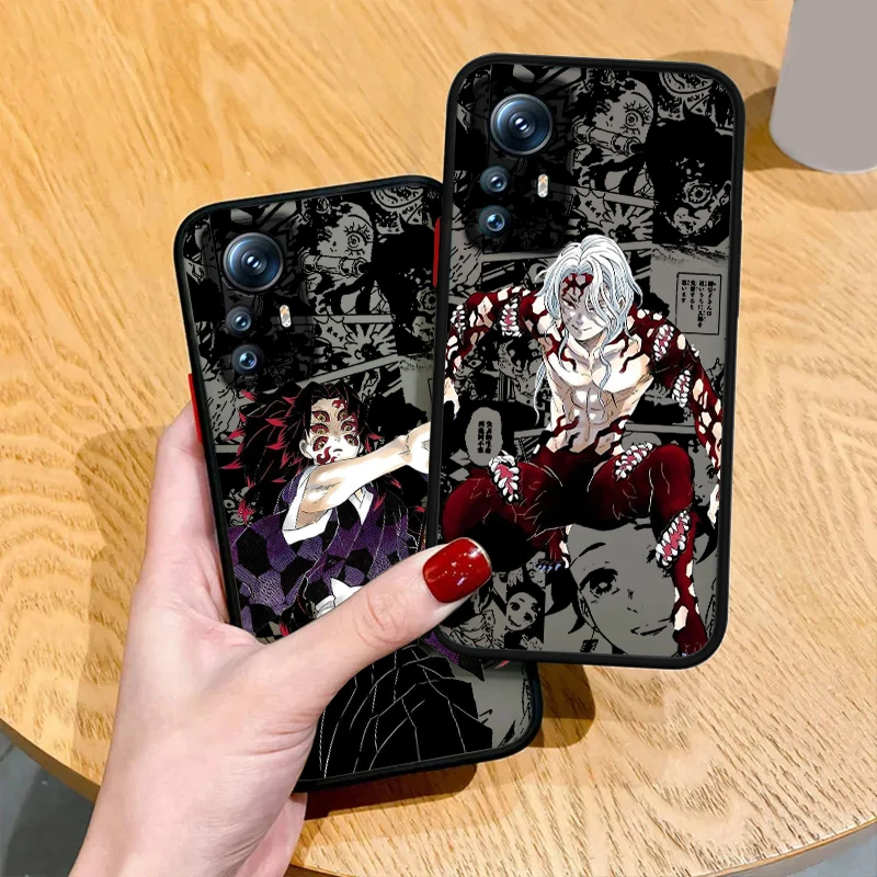 Slayer Yoriichi Muzan Demon Матовый Полупрозрачный Чехол Для Телефона POCO X5/X4/X3 NFC/X2 M5S/M4/M3/M2 C55/C51