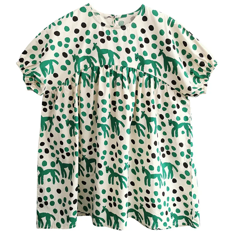 

Платье принцессы для девочек-подростков 2022 летняя корейская детская одежда детские повседневные платья для девочек модное Хлопковое плать...