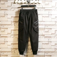 big pockets men pants casual cargo black streetwear jogger trousers loose sweatpants 5xl 6xl 7xl