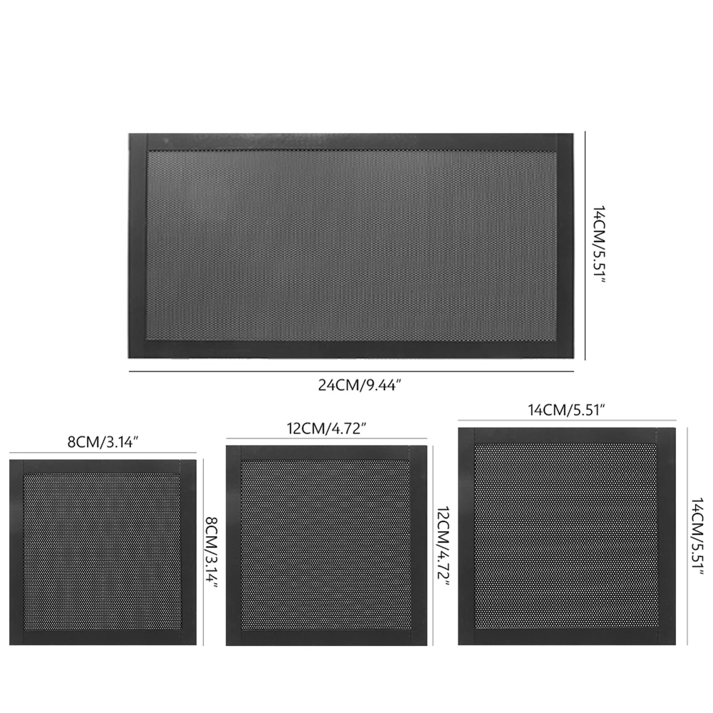

5PCS PC Chassis Cooling Dust Filter Magnetic PVC Net Guard Fan Dustproof Case Computer Dust Filter Soft Durable Easy To Clean