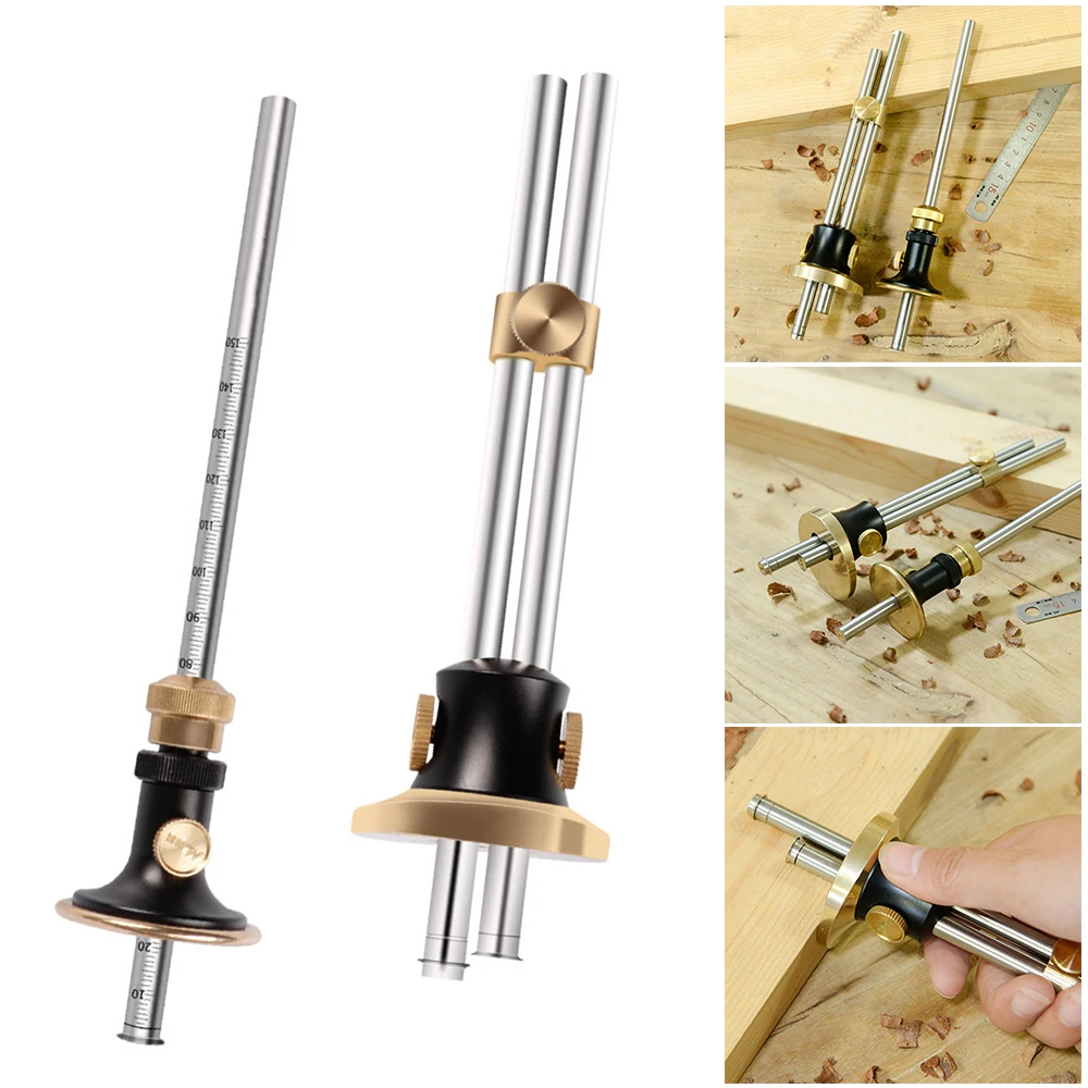 

Wheel Marking Gauge Woodworking Dovetail Marker Scribe Crossed-out Ruler Tool For Carpenter Scriber Marking Tools Home
