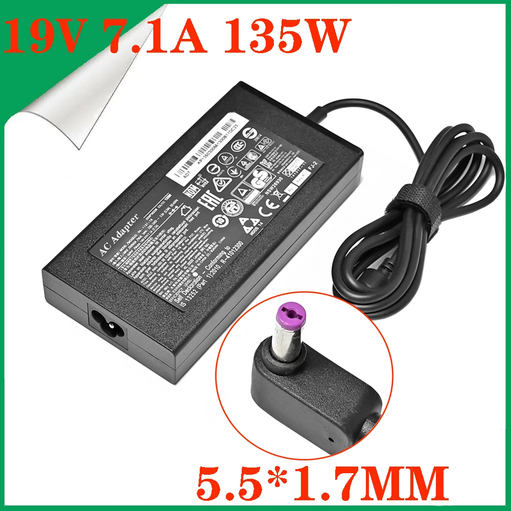 Slim 19V 7.1A AC Adapter KP.13503.007 PA-1131-16 Laptop Charger For Acer Aspire V5-591 V5-591G Nitro 5 Spin NP515-51