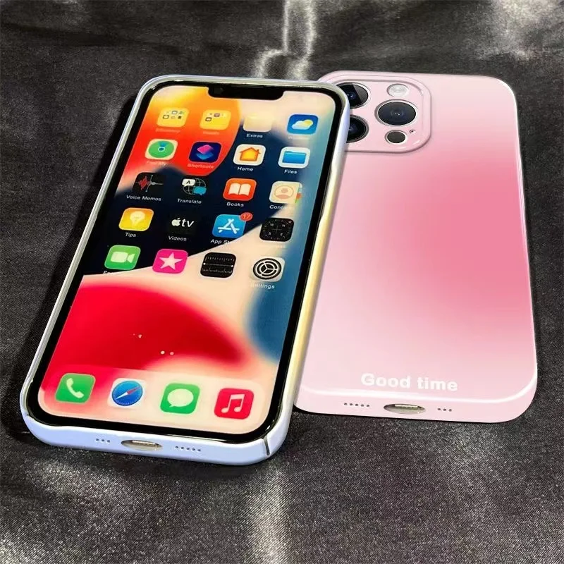 

2023 Fashion Gradient Candy Color Phone Case For iPhone14 13 12 11 Pro Max 14Plus 7 8 Xr Lens Protection Shockproof Bumper Cover