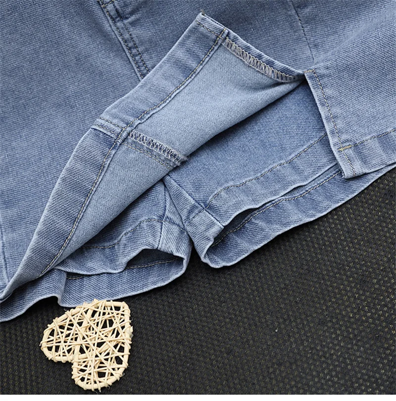 Oversized Culotte Large Size 5XL Denim Short Skirt 2023 Spring Summer New Retro Casual Slim Jeans Shorts Women Underskirt  AC505